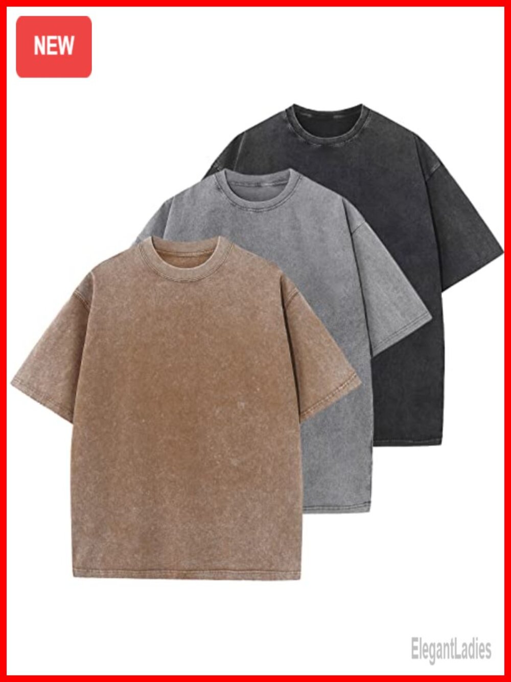 Oversized Cotton Crew Neck Short Sleeve T-Shirt Casual Tee